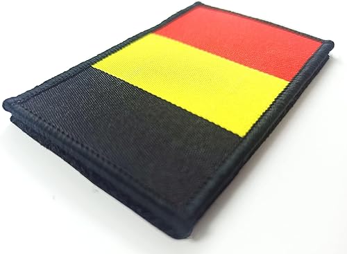 Miniatura 4 de Overdecor Parches militares tácticos de la bandera belga de Bélgica, cierre de velcro, paquete de 2