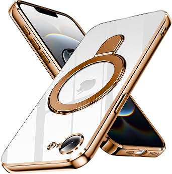 for iPhone 17e / 16e Case with Magnetic Invisible Ring Gold