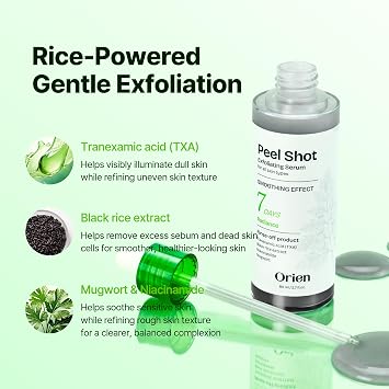 Orien Peel Shot Exfoliating Serum 80ml Daily Soft Exfoliating Face and Body Scrub Dead Skin Cells Blackhead Remover for All Skin Types korean skin care
