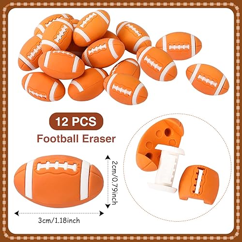 Miniatura 5 de Aoriher Juego de recuerdos de fiesta de fútbol, rellenos de bolsas de golosinas de fútbol, silbato de juguete, calcomanías, llavero de bola de