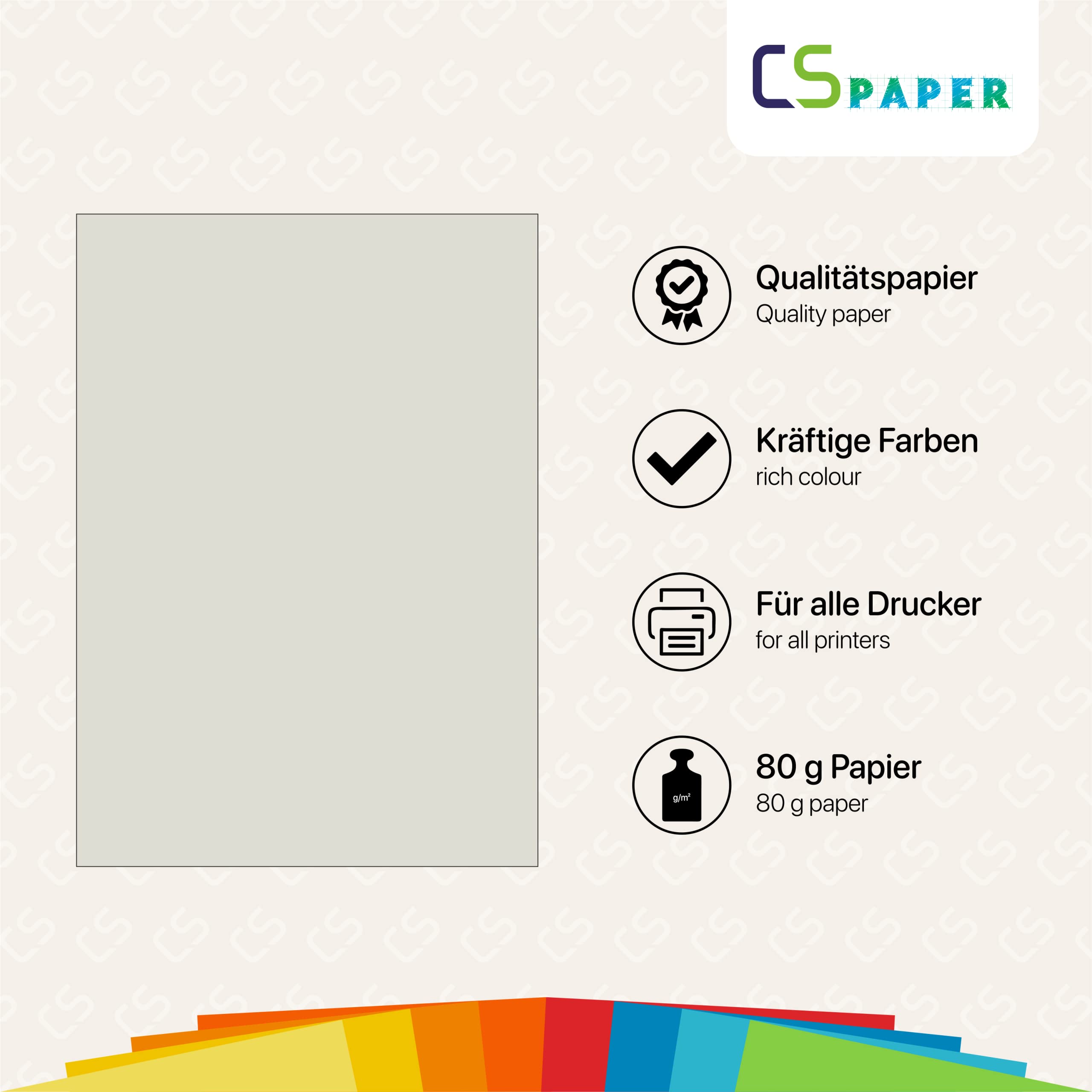 Ramette Papier Couleur Gris Iceland 80 G/m² - 500 Feuilles A4 - Image Coloraction