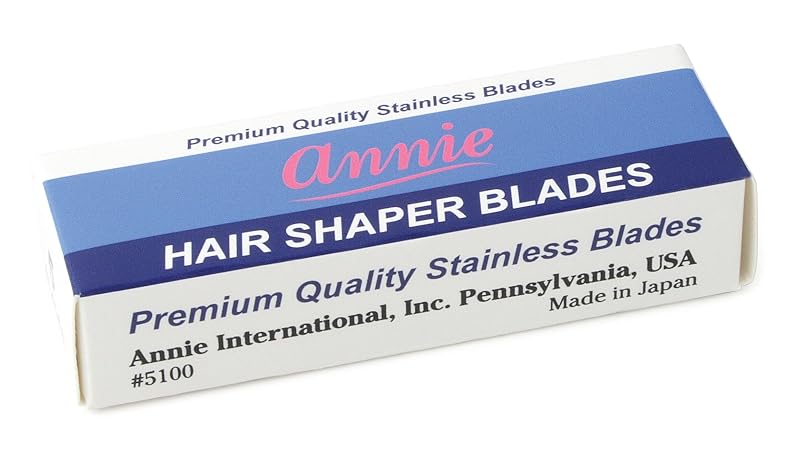 Annie Hair Shaper com lâminas de aço inoxidável 5100, Pacote com 60 unidades