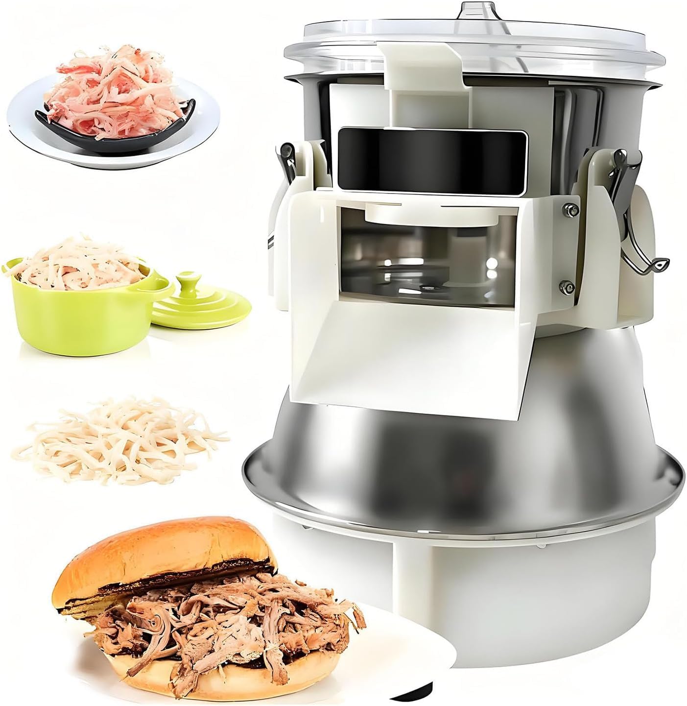 YXZQLOZ Electric Meat Shredder/Meat Floss Machine Chicken Pork, 180W Commercial Food Shredding with 37x26cm Processing Chamber, for Home and Restaurant Kitchens