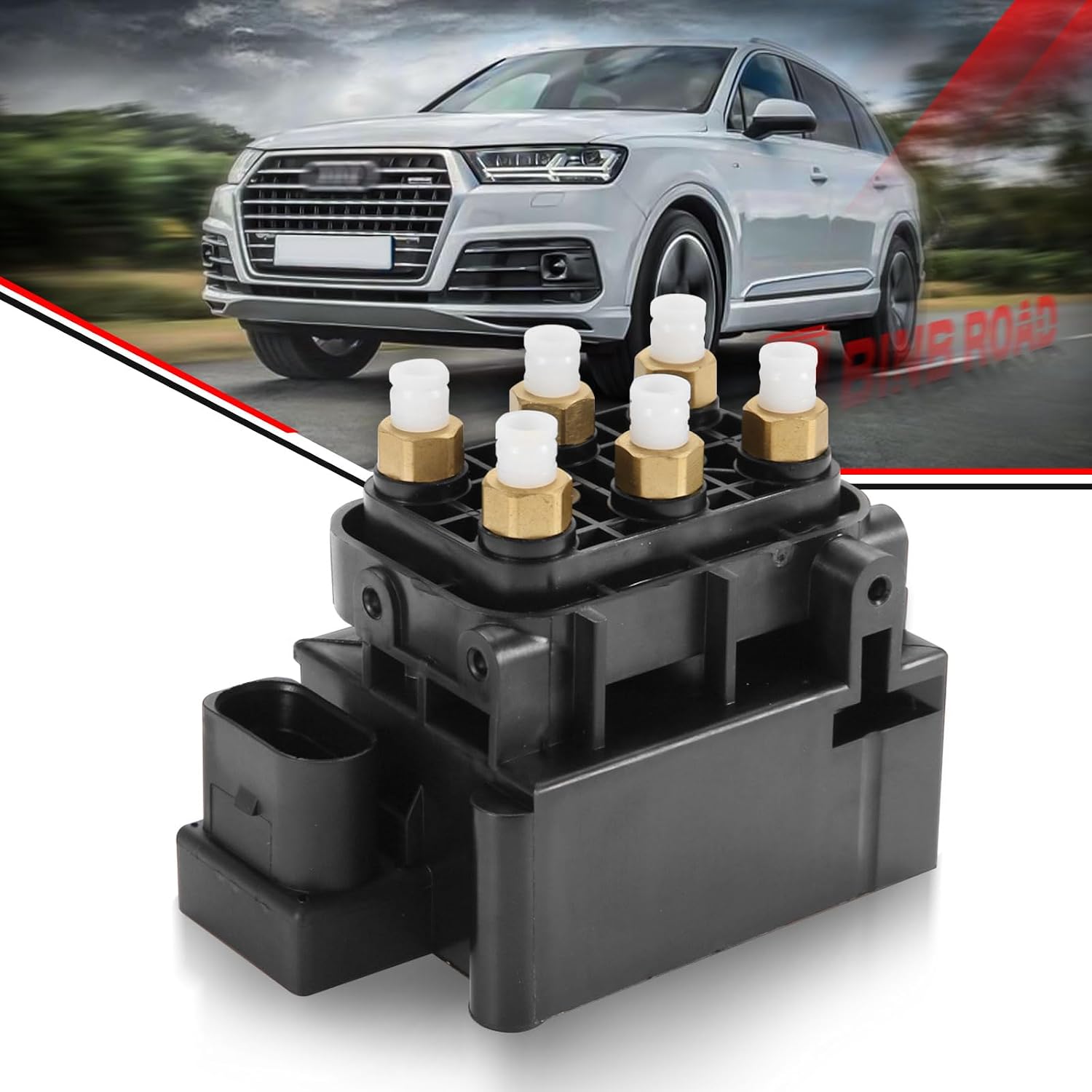 Air Suspension Solenoid Valve Compatible with Jeep Grand Cherokee Ram 1500 VW Touareg Q7 Cayenne (Replaces 7L0698014)