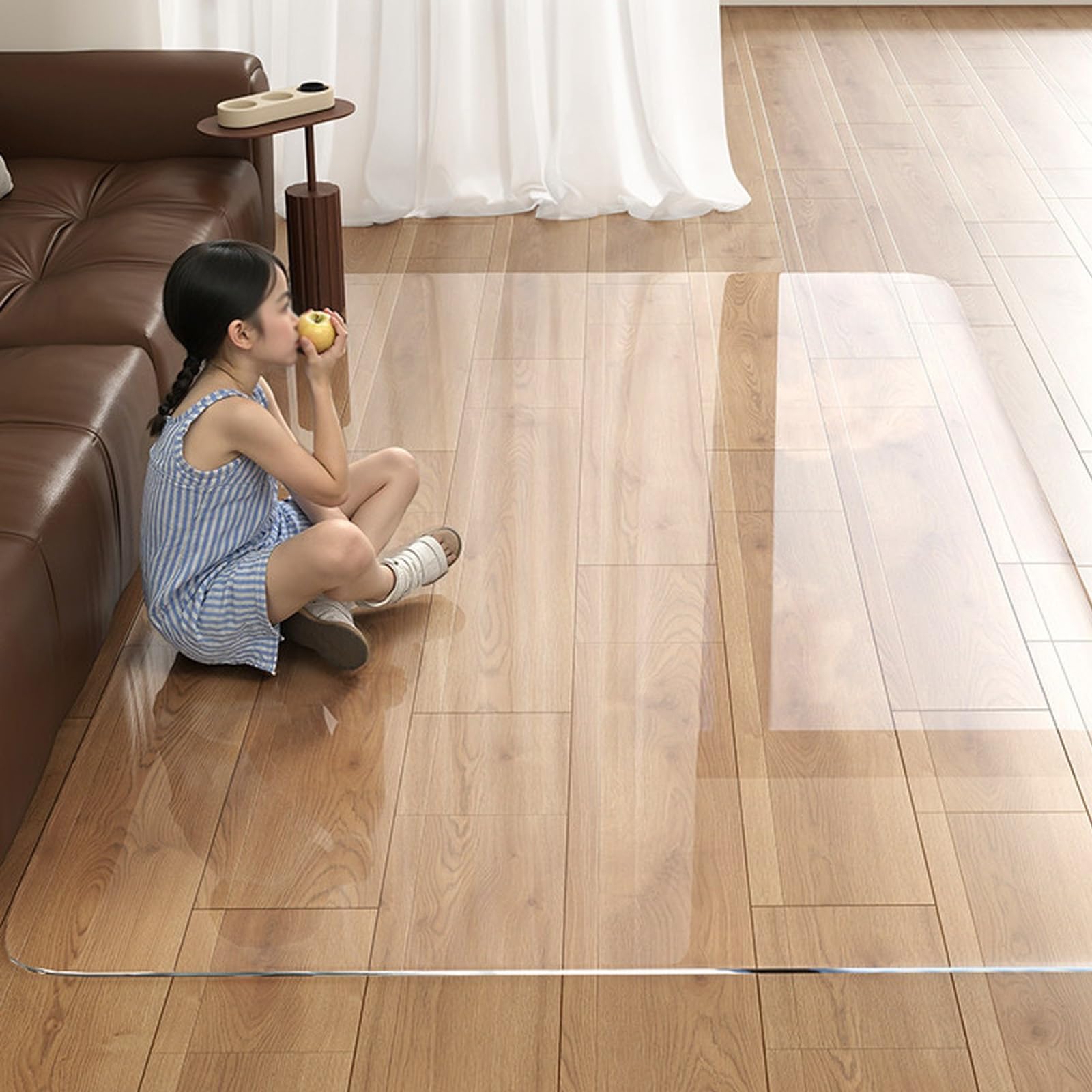 Sottomano Da Scrivania Trasparente Spessore 1.5mm Sicuro E Inodore, PVC Sedia Office Tappeto Prevenire Danni Al Pavimento, Arrotolare E Conservare, Riutilizzabile(120x180cm)