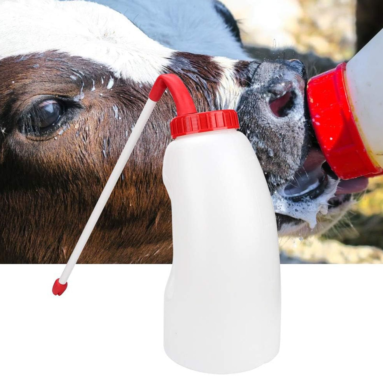 Kalbsmilch-Futterspender mit großer Kapazität, aseismatische Stillflasche zum Füttern von Hydratation, Medikamenten, Fläschchen