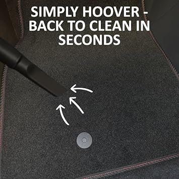 Tailored Carpet Car Mats Compatible With Citroen C3 2010 to 2016 – Custom Fit Floor Mats – Anti-Slip Backing – Durable Carpet – Heel Pad – Easy Clean – Black Edging