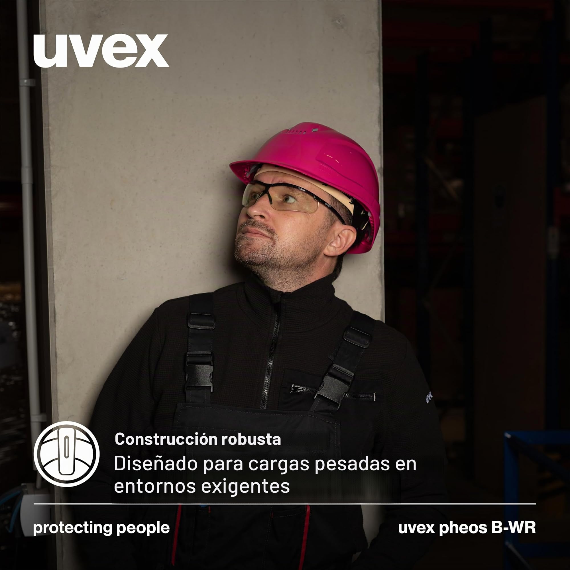 Uvex Casco de protección Pheos B-WR 9772730, color rosa