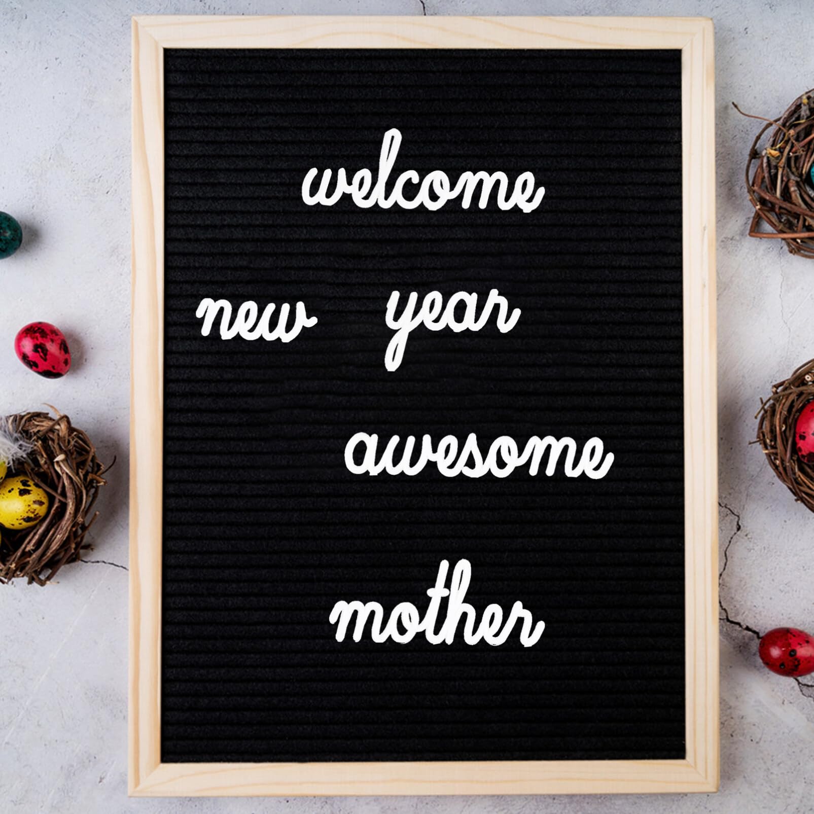 VILLCASE Felt Board Letters 2 Sets Pre-cut White Letters Changeable Message Board Letters for Felt Board