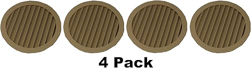 Vista 35 de Cubierta redonda de rejilla de rejilla de plástico de 4 pulgadas para rejilla de ventilación de reptiles (4, blanco)