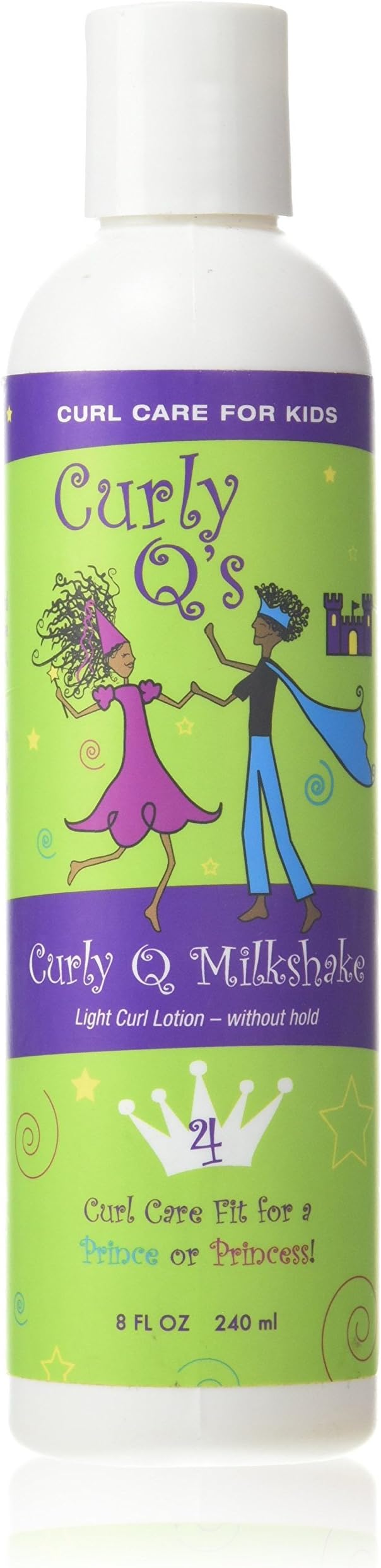 Curls Curly Q Milkshake Light Lotion for Kids - Children's Fine, Wavy, Curly Hair - Defines, Defrizzes, and Softens - Hydrating and Frizz-Free - 8 Fl Oz