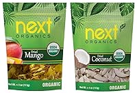 Vista 1 de Next Organics Mango seco orgánico y coco, 4 onzas, 2