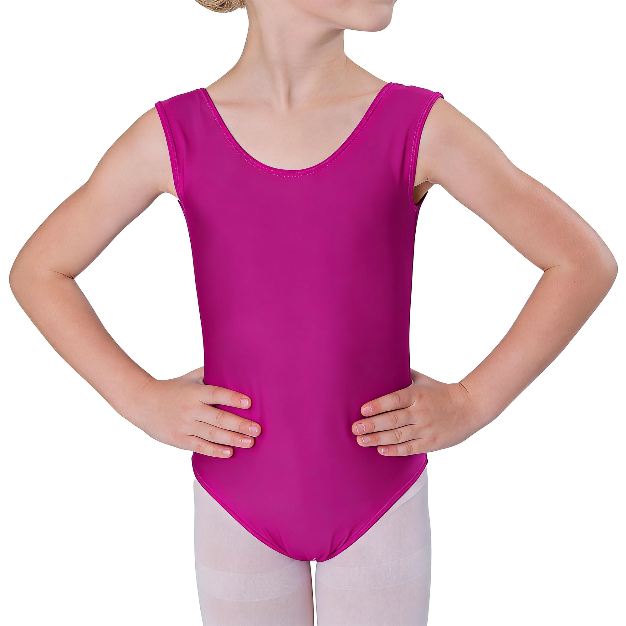 Wildarms Maillot de Ballet para Niñas sin Mangas, Leotardo de Danza Infantil para Gimnasia, Baile y Disfraces — view 11