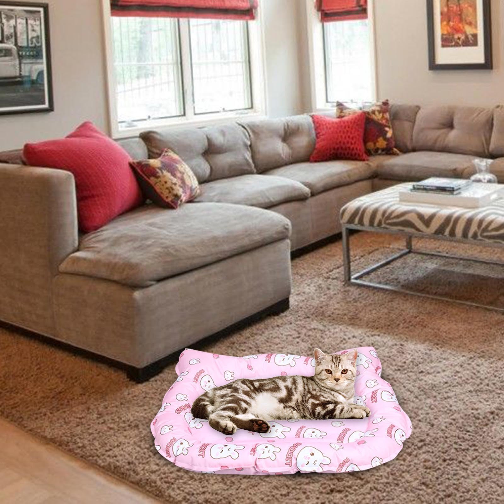 Alfombrilla de refrigeración para mascotas, cojín de gel para gatos, accesorios impermeables para mascotas, manta fresca de larga duración para perros y gatos, uso en interiores y exteriores | accesorios impermeables para mascotas, manta de larga duración