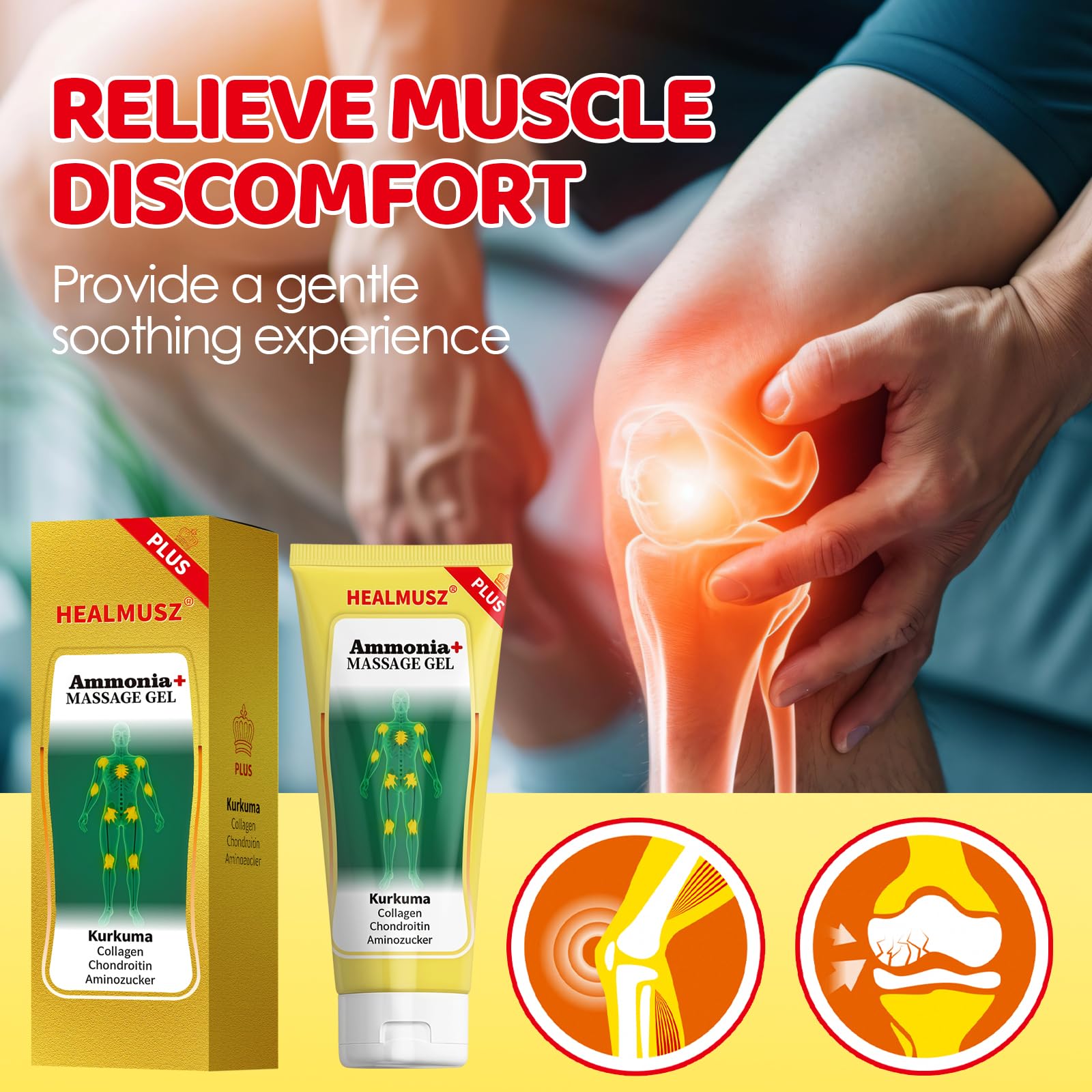 Lot De 2 Gels De Massage Intensif Spirosan - 100 Ml Chacun - 100% Naturel, Effet Décontractant Et Rafraîchissant