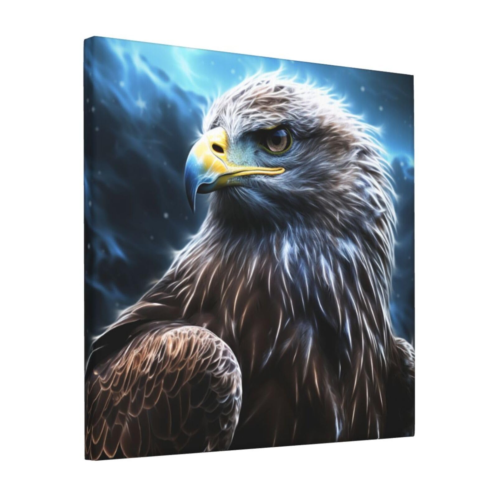 FodPand Night Sky Eagle Canvas Wall Art for Living Room Wall Decor 12"x12" Modern Artwork Painting Pictures Hanging Canvas Prints Aesthetic Wall Art for Bedroom Bathroom Office Wallart Decor