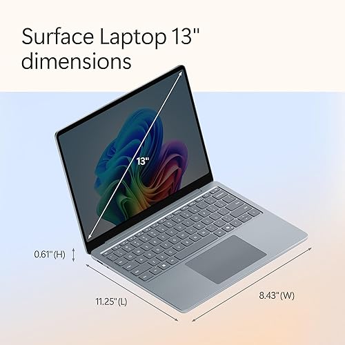 Vista 14 de Microsoft Surface Portátil (2025), Windows 11 Copilot+ PC, pantalla táctil de 13 pulgadas, Snapdragon X Plus (8 núcleos), 16 GB de RAM