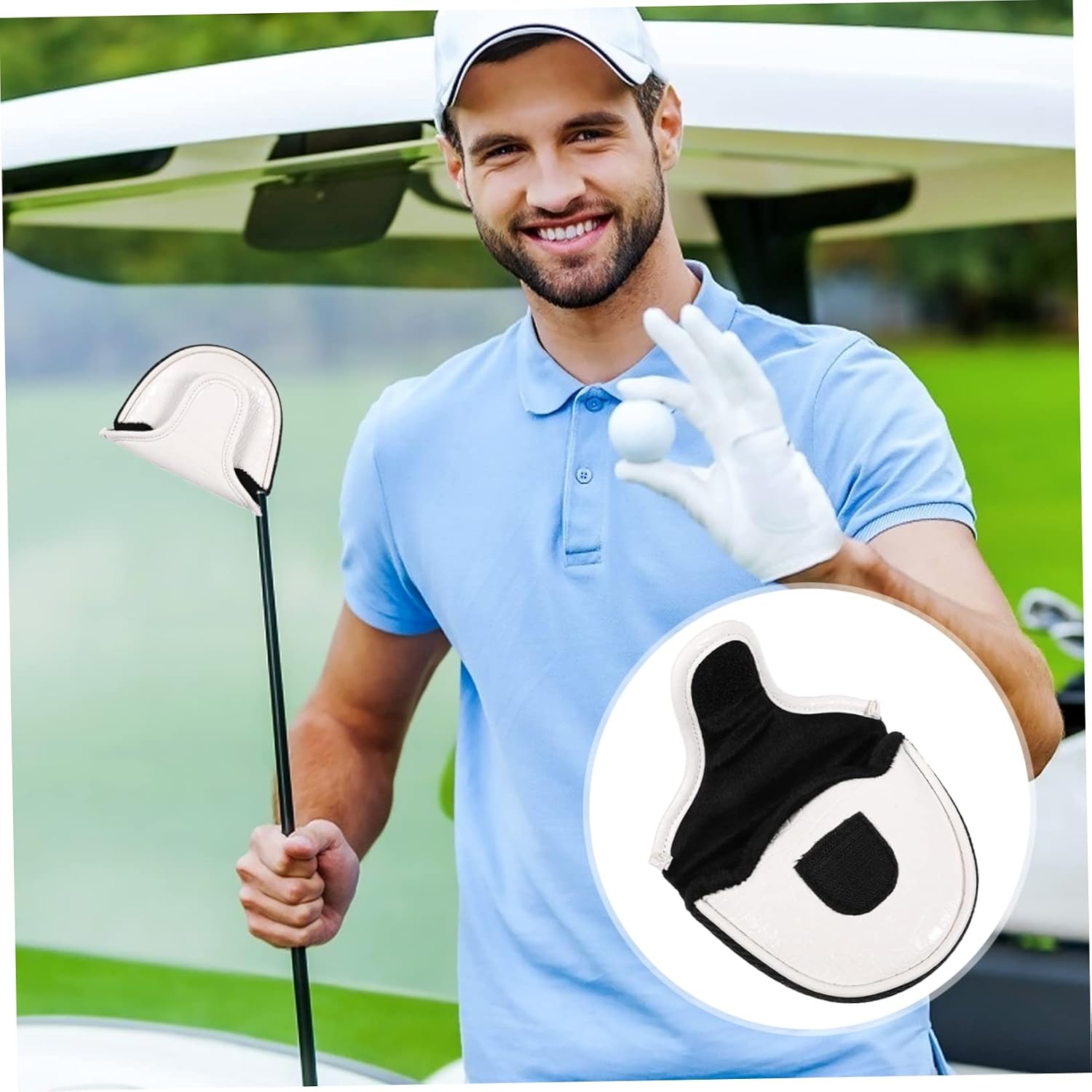 Golf Club Cover Golfs Pusher Protective Case Putter Sleeve Scratch Easy to Use for Outdoor Travel