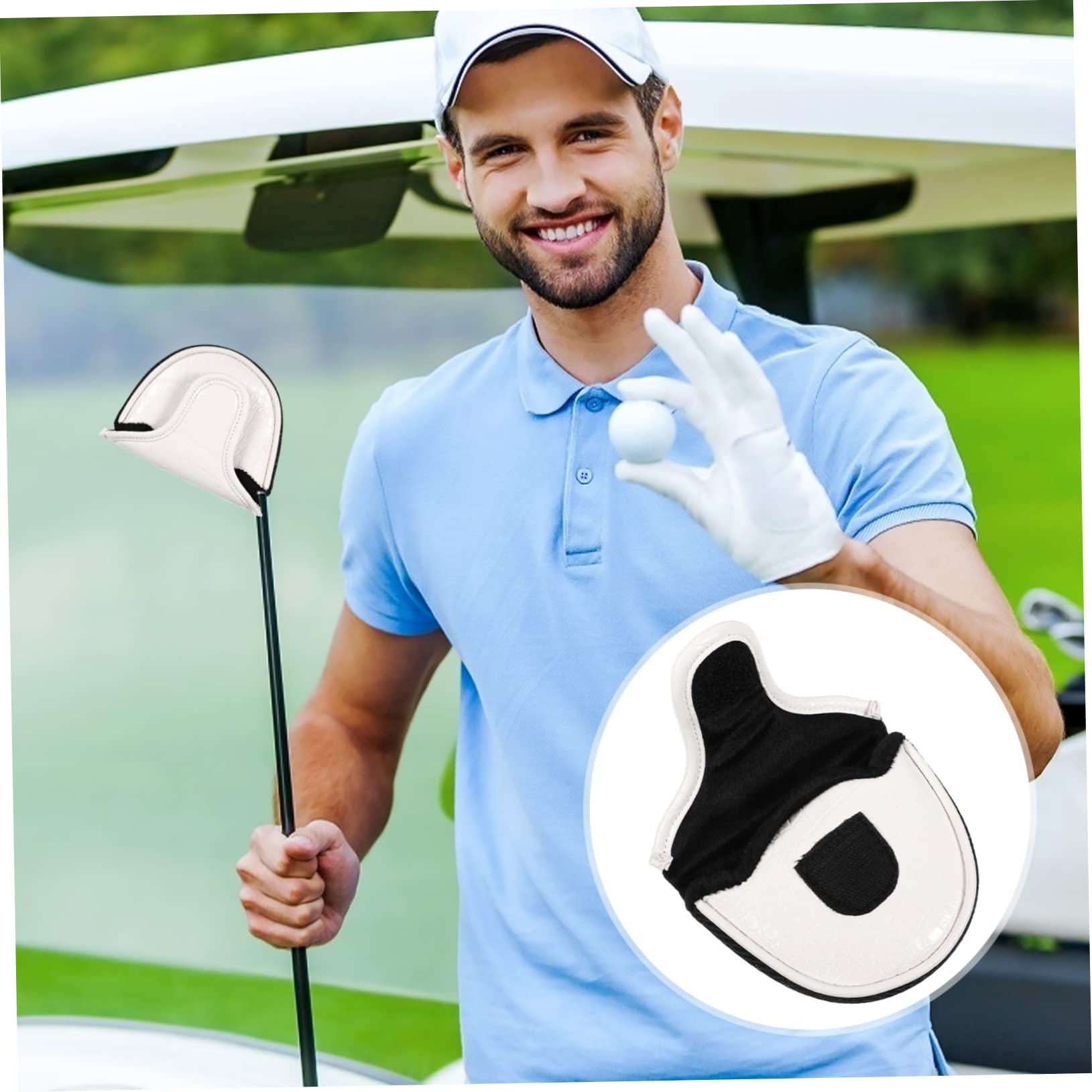 OSOLADY Golf Putter Cover Semi Putter Sleeve Pu Material for Stylish and Functional Golf