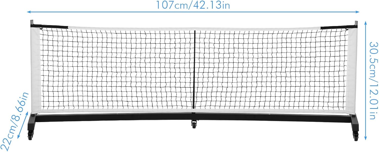 Generic Heavy Duty Net with Wheeled for Outdoor Indoor Portable Net System with Lockable Wheels Backyard Driveway Gym & Court Use