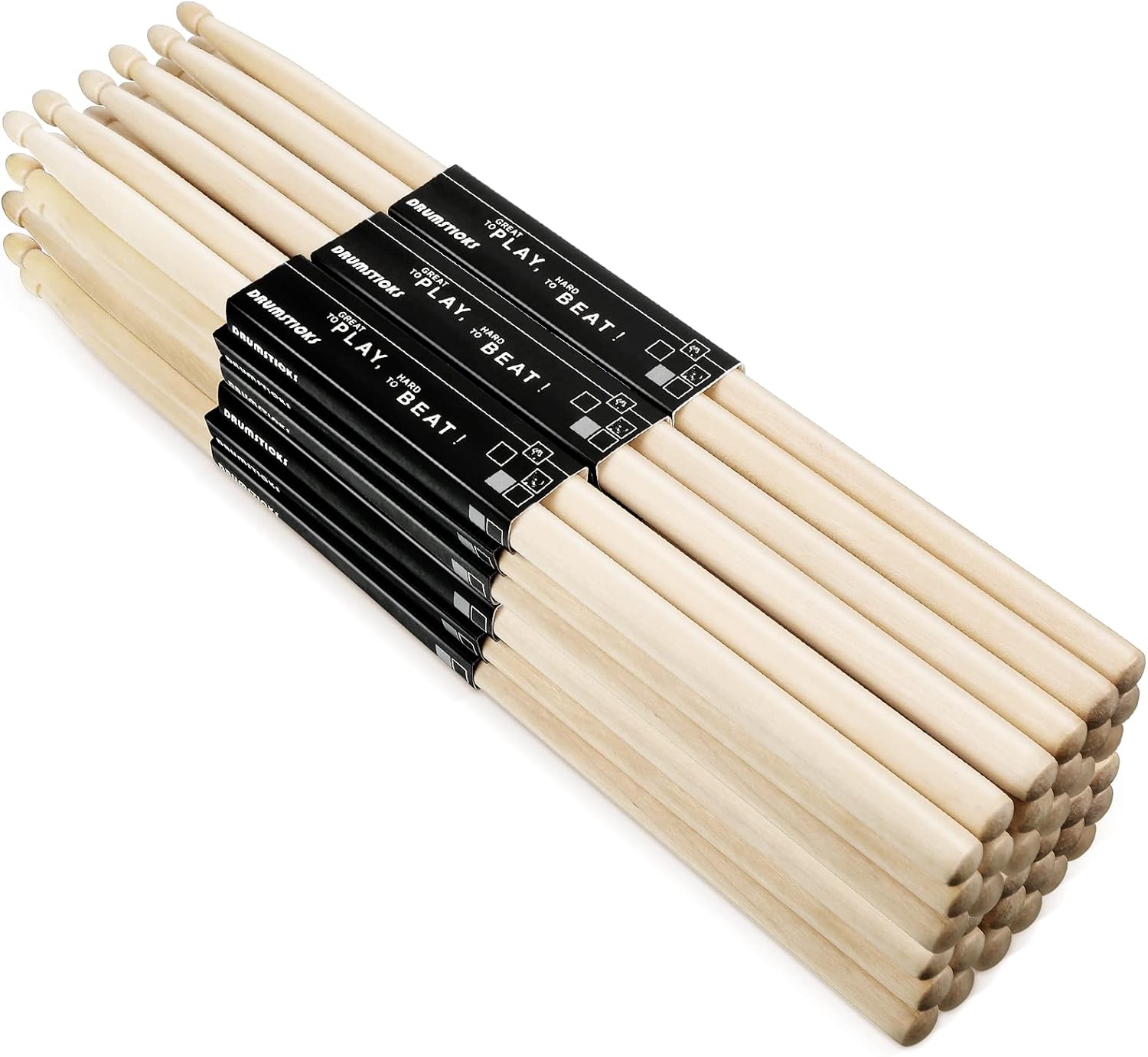 20 Pairs Drum Sticks Maple Drumsticks Oval Tip Drum Sticks Set Drum