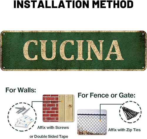 Miniatura 4 de Mukuko Decoración rústica de pared para cocina, arte de pared de granja, letrero de cocina para decoración del hogar (4 x 16 pulgadas, Cucina)