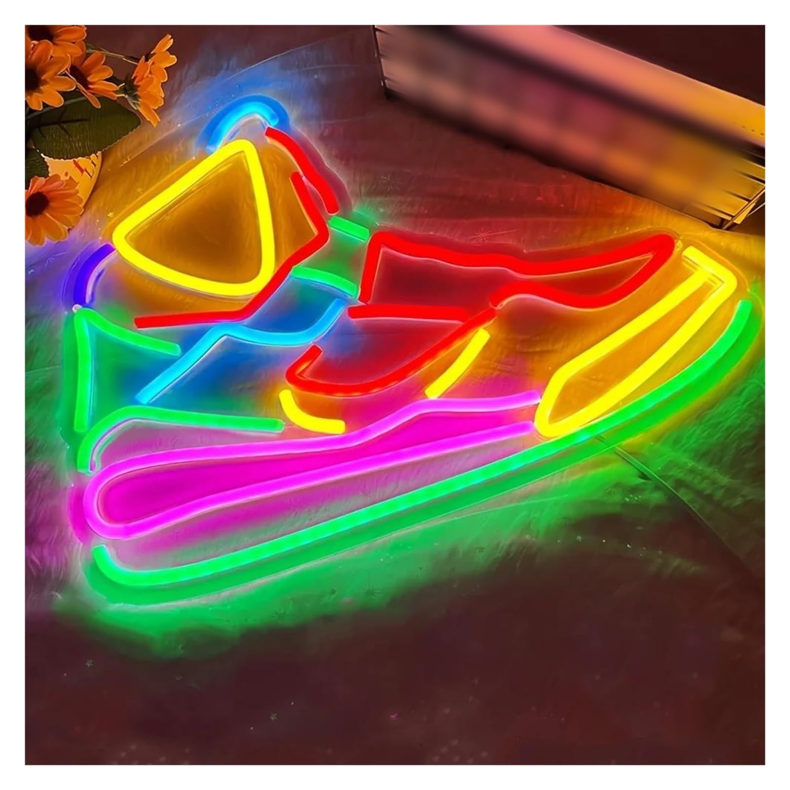 LEMST Sign Lamp Cyber Running Shoes Neon Sign, for Hotels, Living Rooms, Game Halls, Parties, Bedrooms 42x30cm