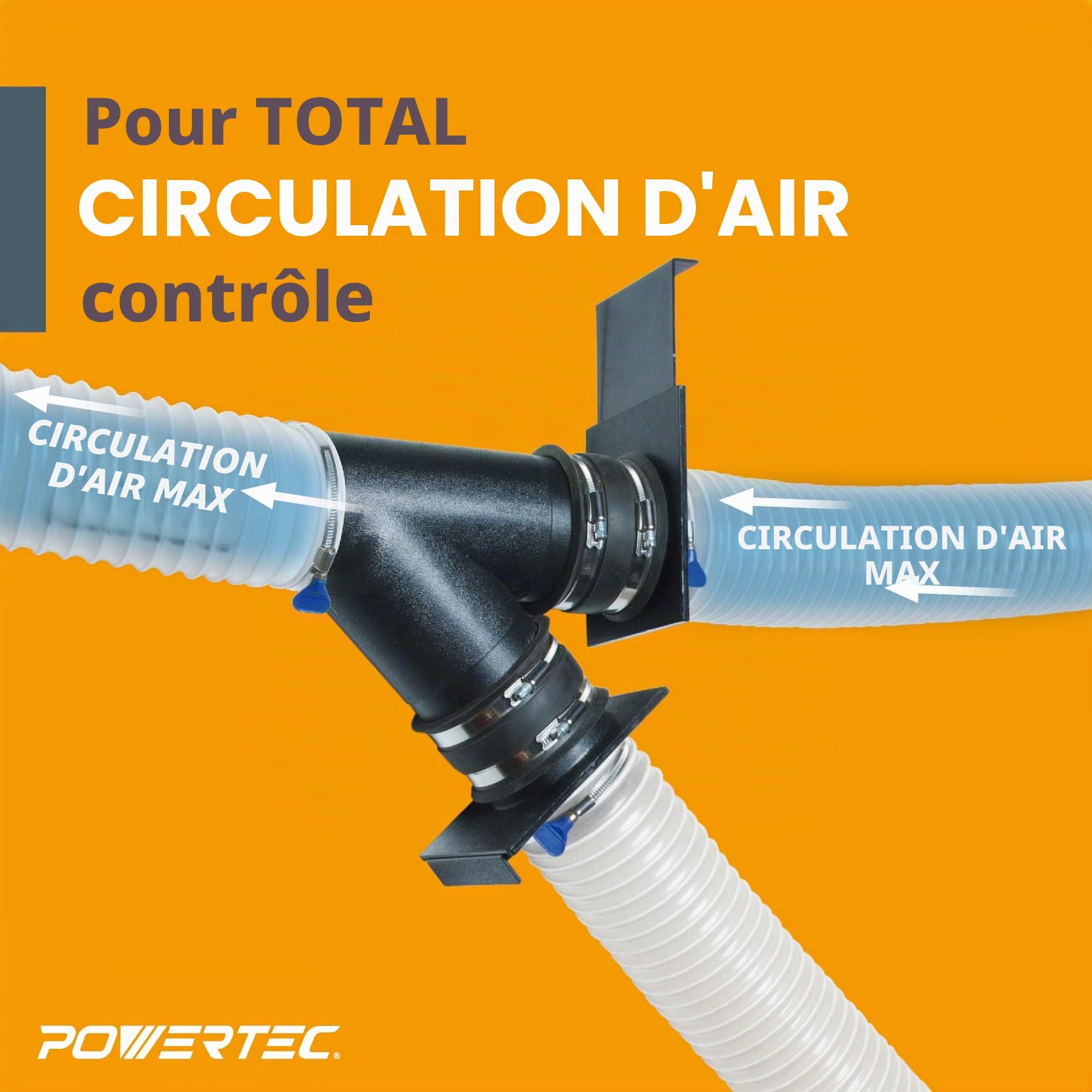 POWERTEC 70108-P6 Lot de 6 barrières de dépoussiérage 10,2 cm pour collecteur de poussière