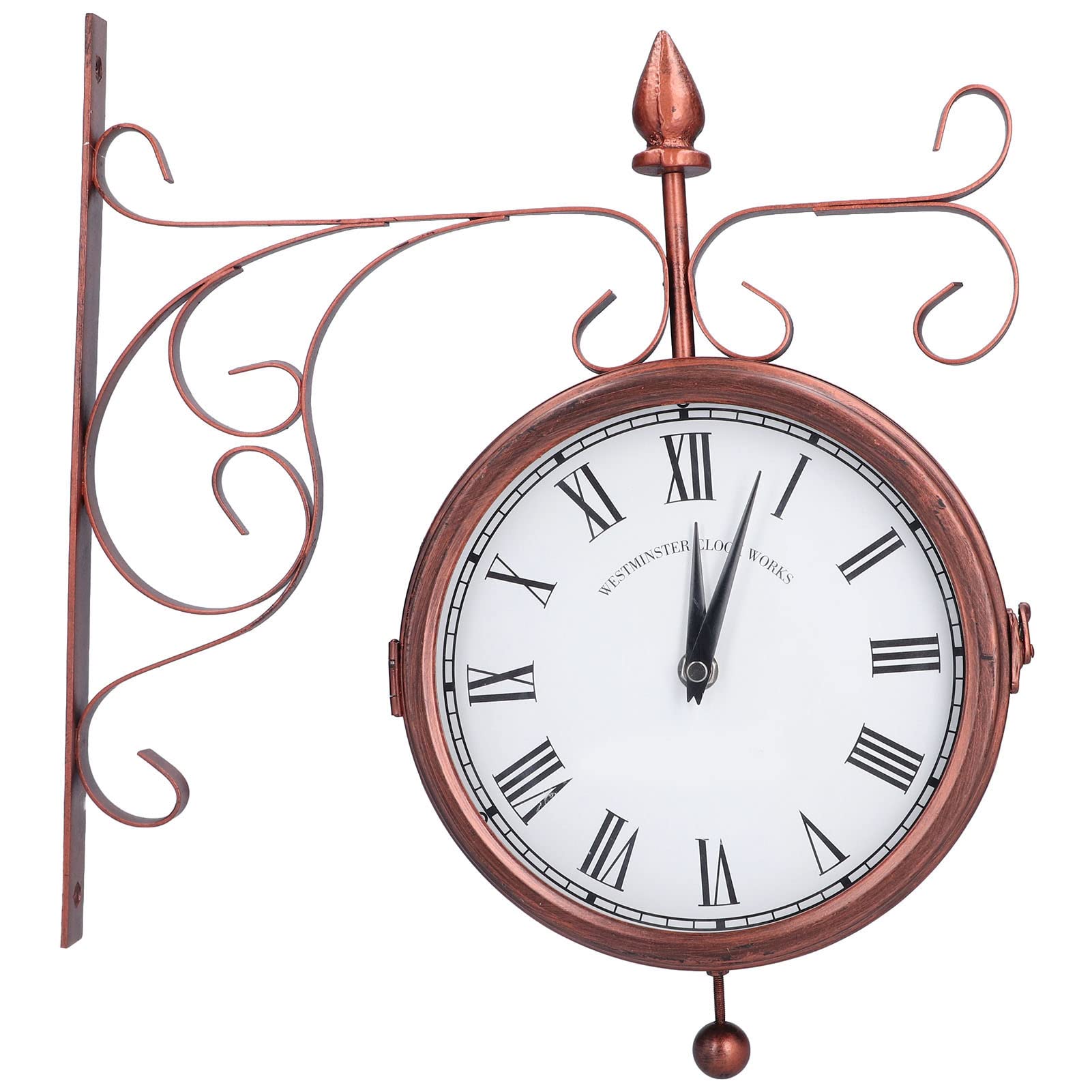 Lazmin112 Reloj DE Pared Vintage Grand Central Station, PRÁTICO Y CONFIAVIABLE Reloj DE Pared Retro DE DE Doble Cara ELECTÓNICO DE para Sala DE Estar DE Bolsillo