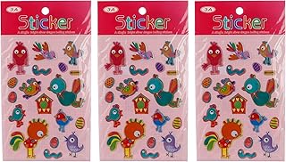 ستيكر لاصق بلاستيك بأشكال مختلفة للأطفال WX-015PPL-3A-5148 من ثري ايه، متعدد الألوان 16