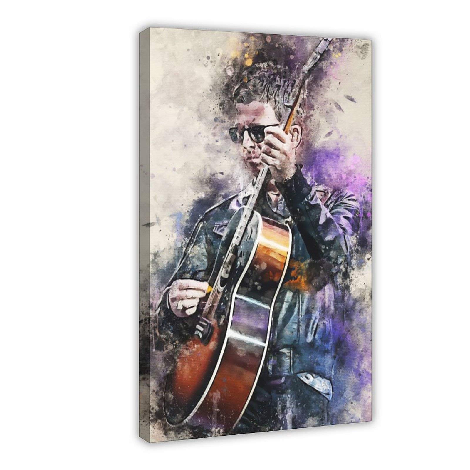 Noel Gallagher Canvas Poster Wall Art Decor Print Picture Paintings for Living Room Bedroom Decoration 16×24inch(40×60cm) Frame：