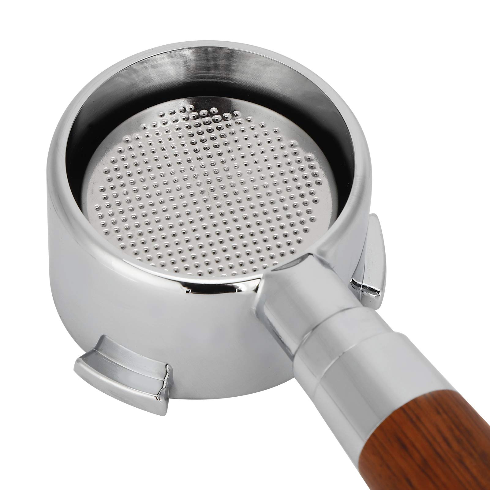 Bezdenny uchwyt filtra portafiltra do kawy, akcesoria zastępcze, pasuje do ekspresu do kawy Delonghi (51 mm palisander trzy uszy)