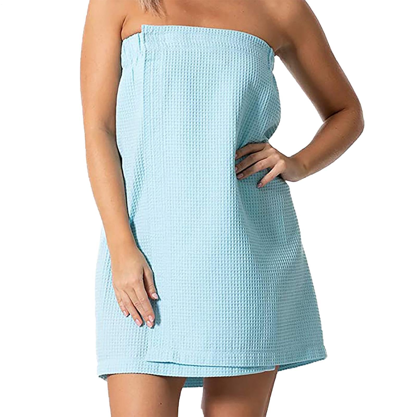 Peignoir serviette pour femme en polyester doux et lavable en machine
