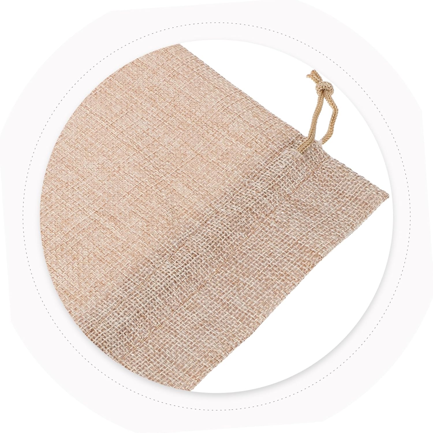 GRIRIW Burlap Wine Bags 10 Pack Candy Pouches Drawstring Liquor Carriers for Bottles Party Bag Red Design