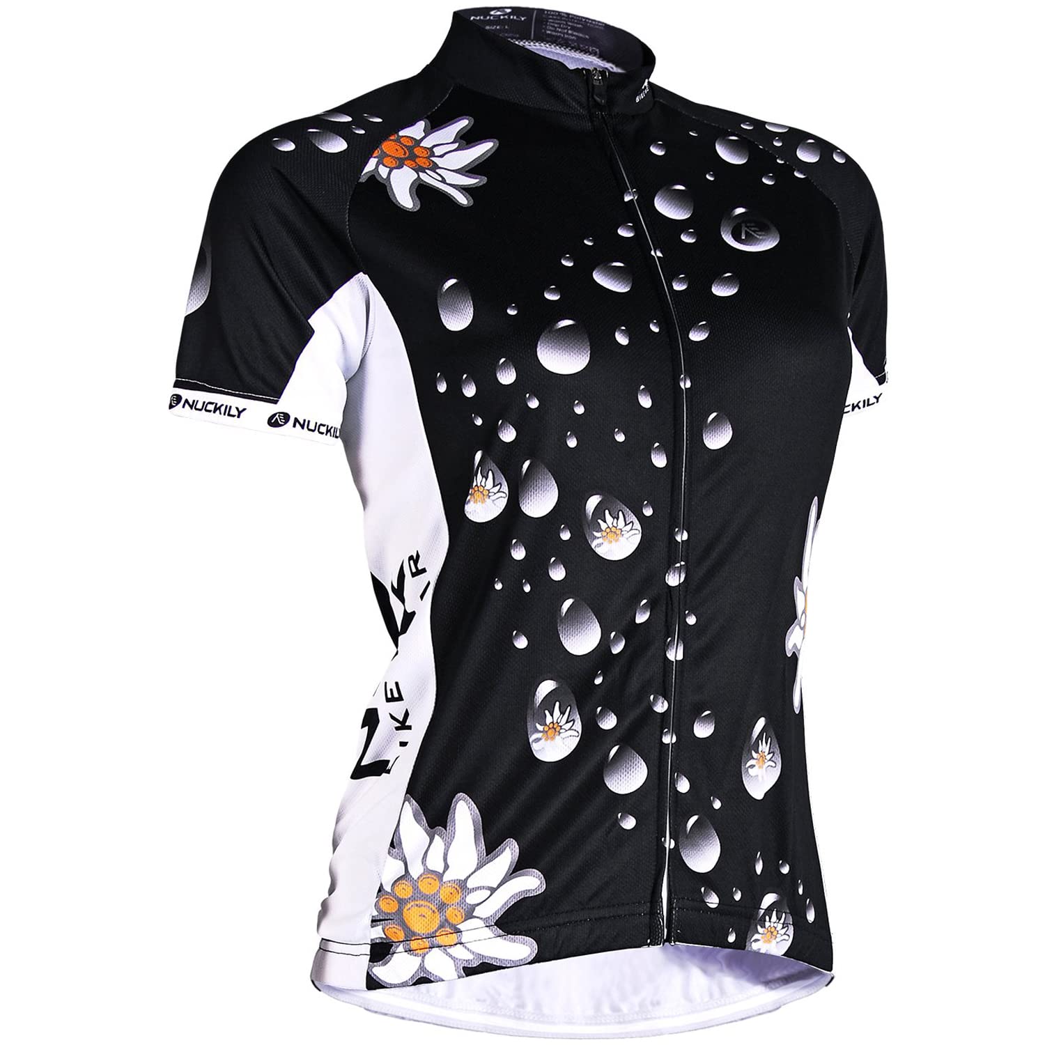 NUCKILY Women Cycling Jersey Short Sleeve Biking Shirts Ladies Bicycle Clothing Bike Jacket Tops Quick Dry with 3 Pockets