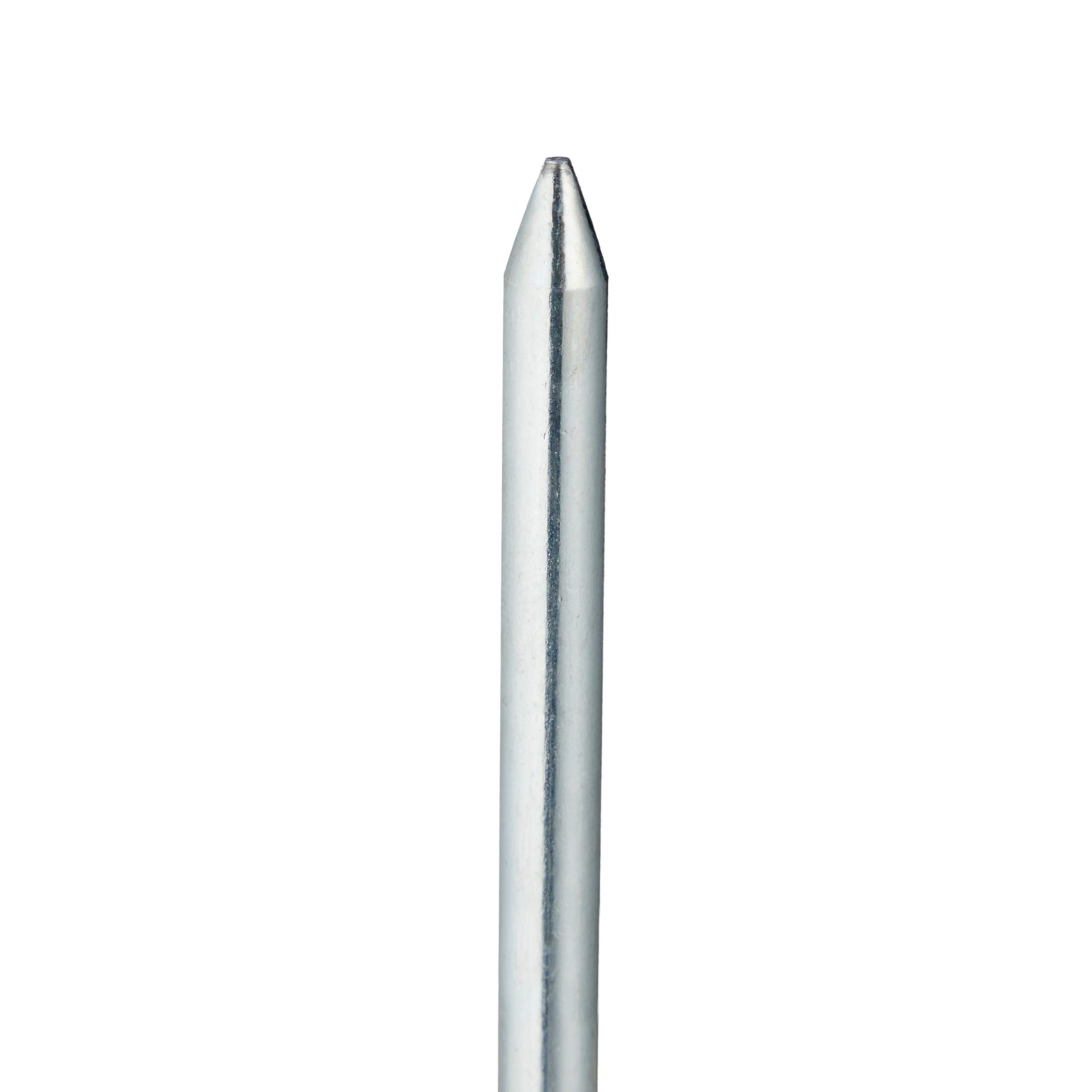 Relaxdays Zeltheringe, 24er Set, rund, Normale & Harte Böden, Camping Heringe, verzinktes Eisen, 18 cm lang, Silber