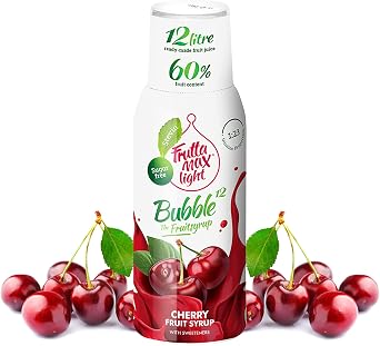 FruttaMax Sugar-Free Sour Cherry Syrup   60% Real Fruit | Low-Calorie Drink Syrup for Soda Makers, Cocktails & Desserts   500ml