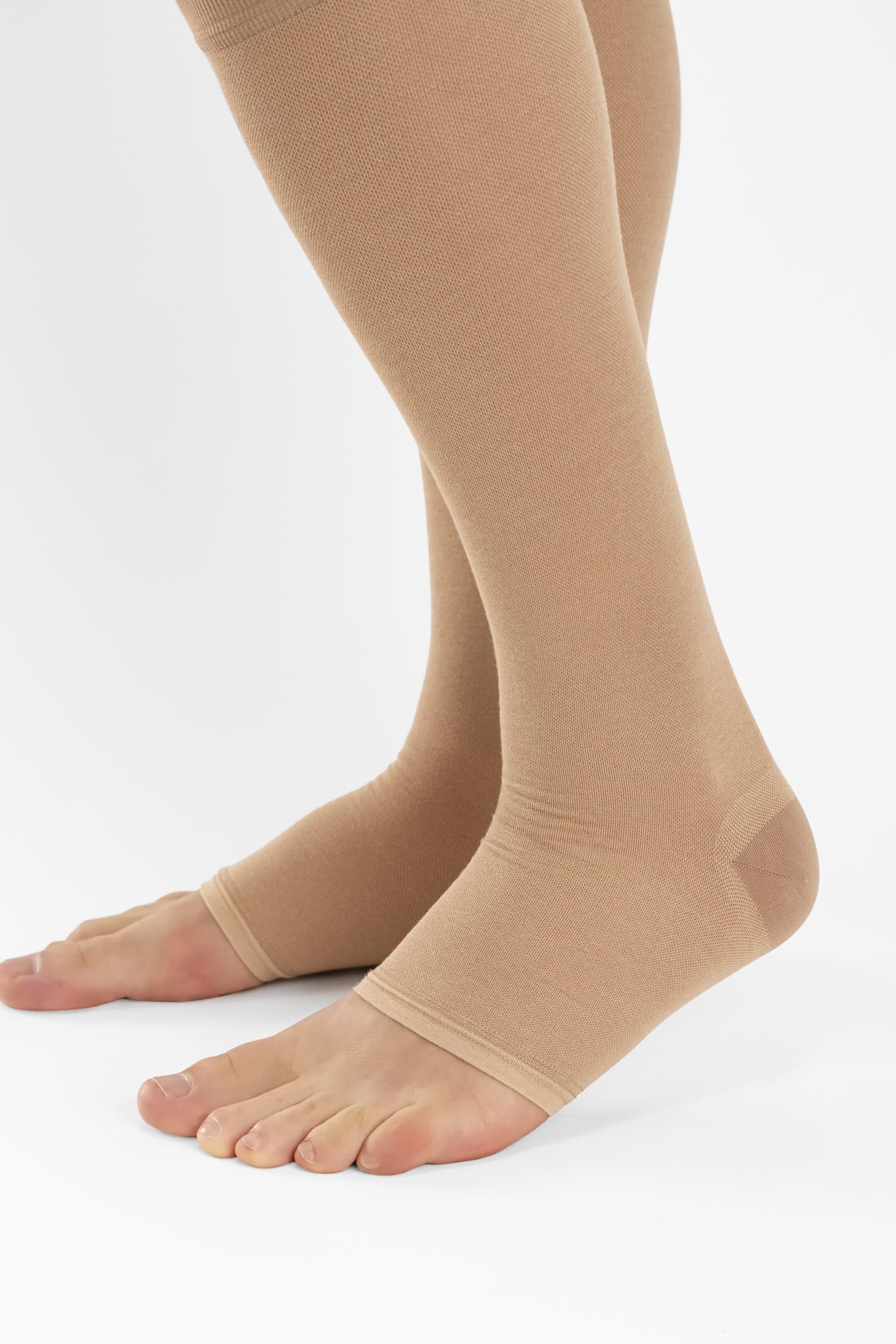 Relaxsan M2050A Calcetines hasta la rodilla de algodón con punta abierta clase 2 - K2 compresión graduada