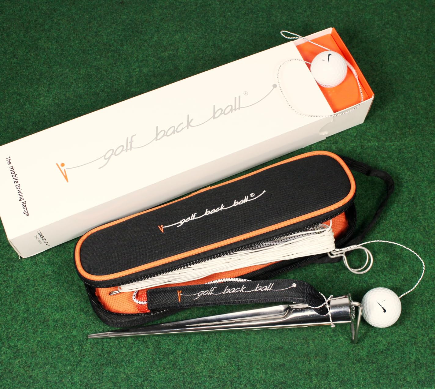 Golf Abschlag Trainer Golf-Back-Ball für Garten Driving-Range Swing Trainingshilfe Tools Back Ball Schwungtrainer Driver Schlaganalyse komplett mit Golfball Ersatzball