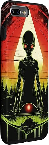 Miniatura 21 de iPhone 14 Pro Max Cute Green Alien Head UFO Space Face Alien Case