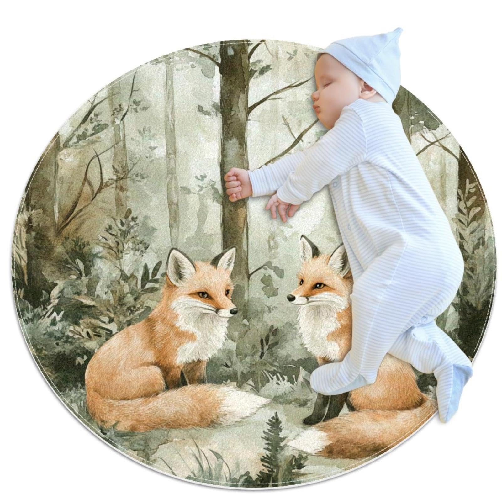 Tapis de salle de bain renards pour égayer la chambre d'enfant et le salon