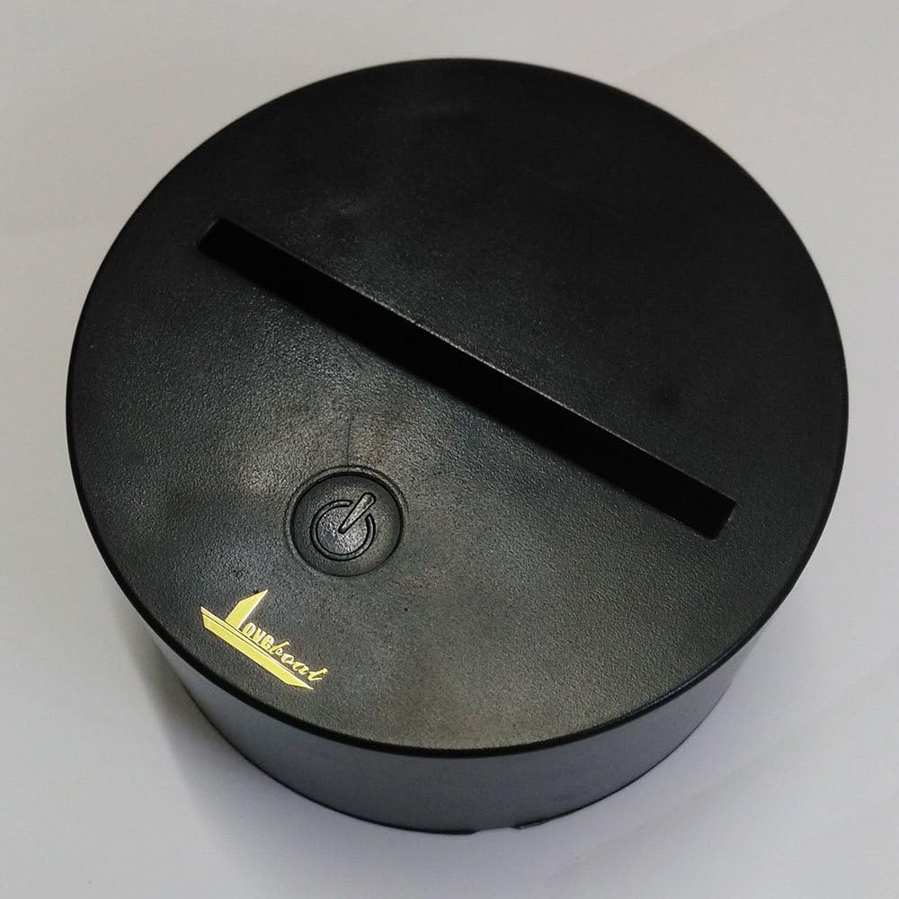 3D Ring Night Light LED Illusion Lamp Bedside Desk Table Lamp, Loveboat 7 Color Changing Lights with Acrylic Flat & ABS Base & USB Charger as Home Decor and A Best Gift (Rings-in-Rings)