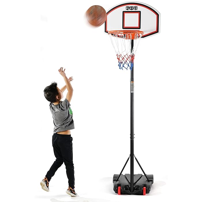 Buy Play22 Kids Adjustable Basketball Hoop Height 5 7 FT Portable