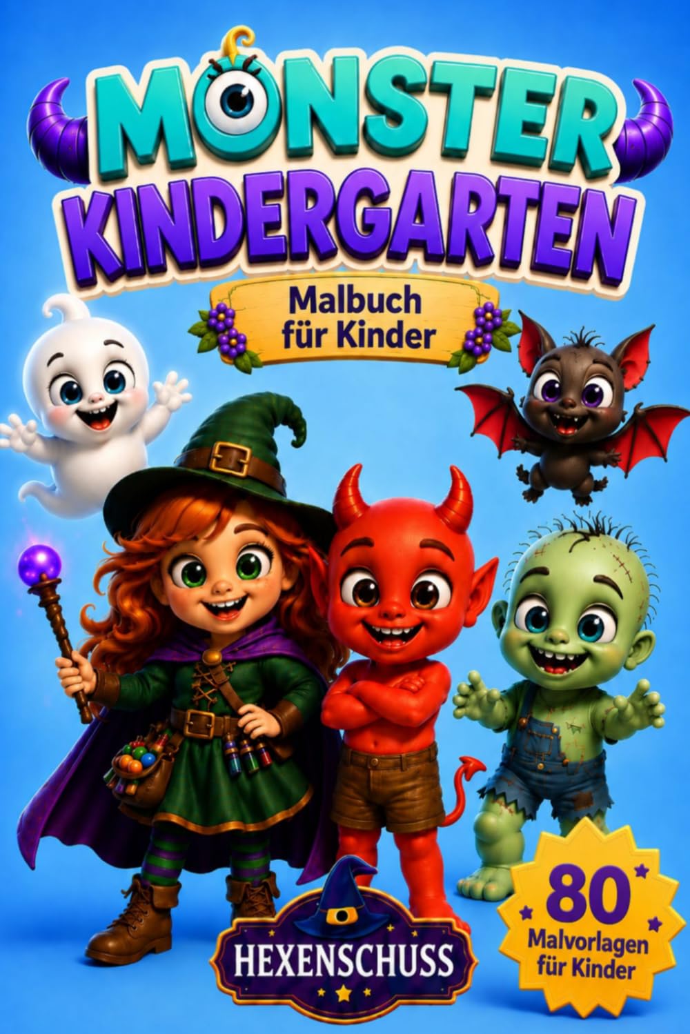 MONSTER KINDERGARTEN: Malbuch für Kinder