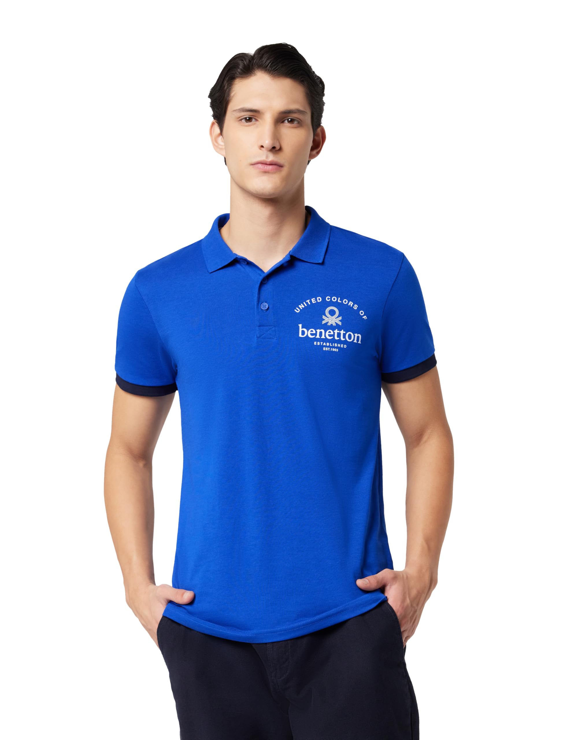 united colors of benetton Men Cotton Solid Regular Fit Polo Shirt-picture-15