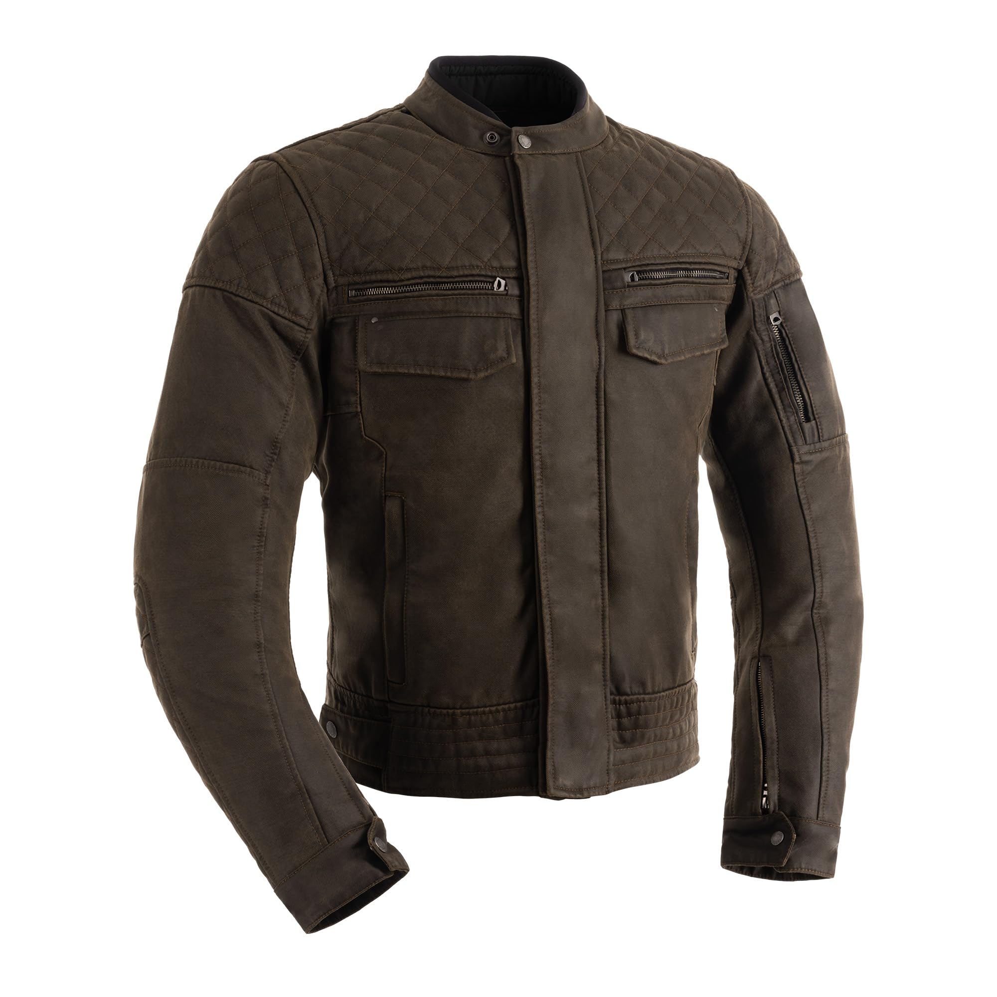 Oxford Men's Khaki Hardy 2.0 Dry2dry Wax Motorcycle Jacket, 3XL