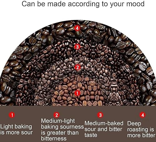 Miniatura 5 de TOEWOE Máquina tostadora de café, tostadora eléctrica de granos de café con temporizador, máquina de tostado de café, tostador de granos de café