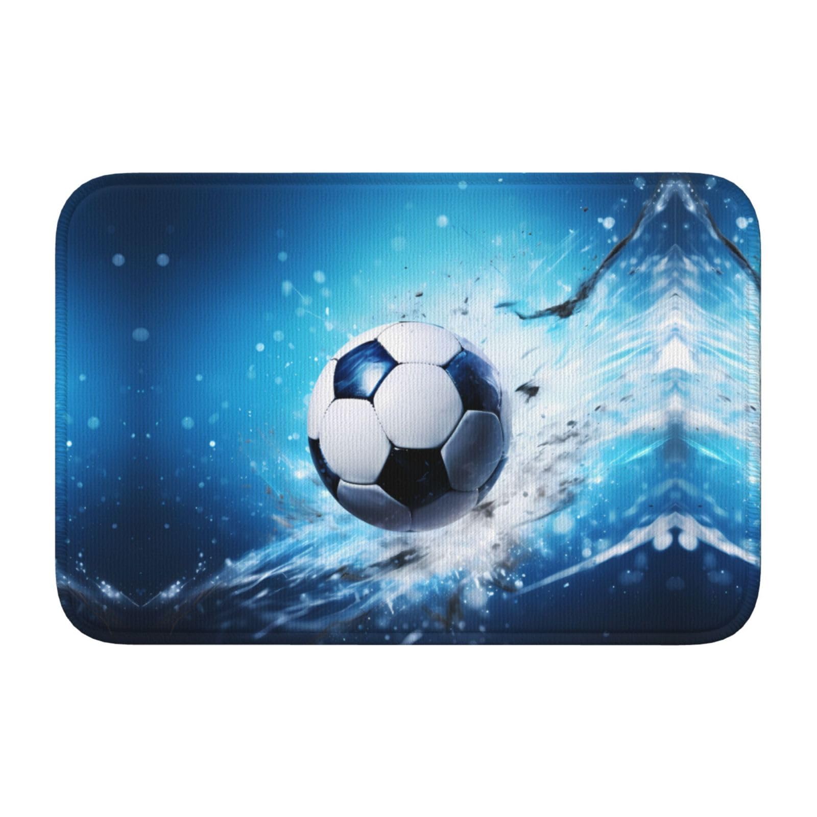 Tapis de sol football 40x60 cm antidérapant avec bordure surjetée JKIEGOQ