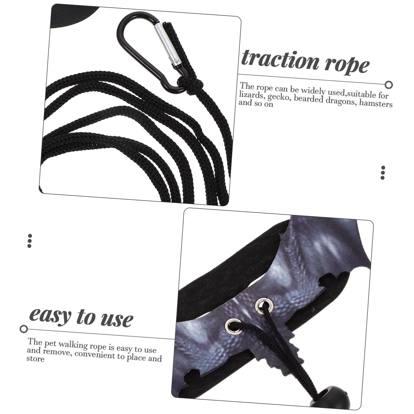 VANZACK 4sets e Guinzaglio Decorativo Per Rettile Traction e Portatile Per Lucertole Uscite e All
