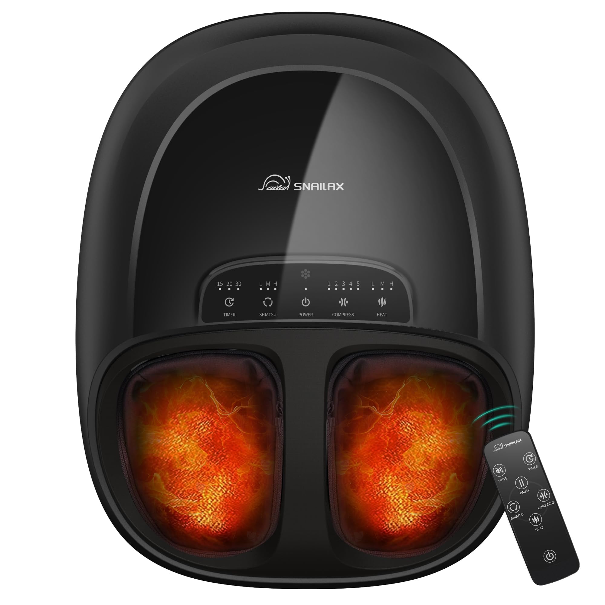Snailax Shiatsu Foot Massager Plantar Fasciitis Neuropathy Feet Massage Machine with Heat Kneading Rolling Scratch Remote Control Feet